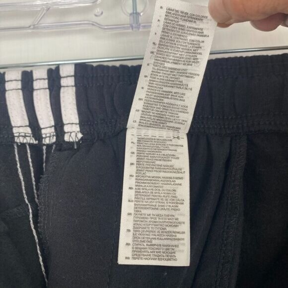 adidas Mens Essentials 3-stripes Fleece Jogger Pant Black White Size XL New - Picture 9 of 16